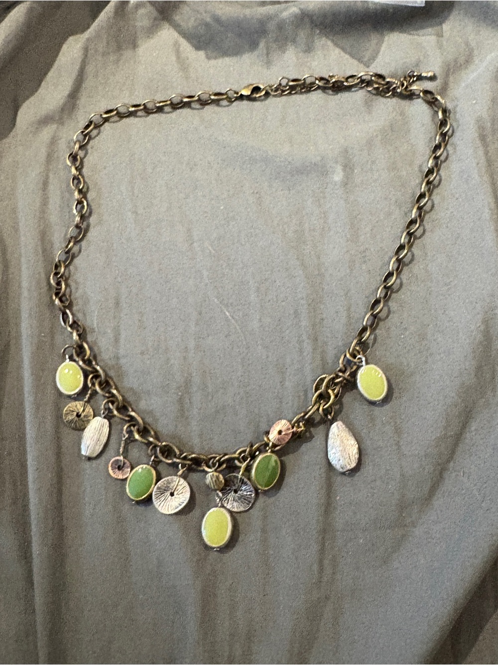 Handmade Green and Lime Charm Pendant Necklace - Women Jewelry